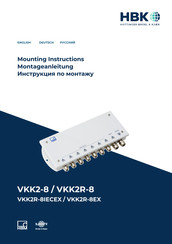 HBK VKK2R-8IECEX Montageanleitung
