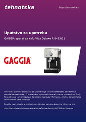 Gaggia Viva Deluxe RI8425/11 Bedienungsanleitung