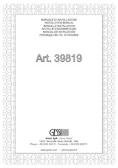 Gessi 39819 Installationsanweisung