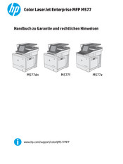 HP Color LaserJet Enterprise MFP M577z Handbuch Zu Garantie Und Rechtlichen Hinweisen