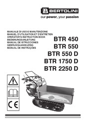 Bertolini BTR 1750 D Bedienungsanleitung