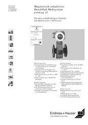 Endress+Hauser promag 31 Technische Information