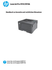 HP LaserJet Pro M706 Handbuch Zu Garantie Und Rechtlichen Hinweisen