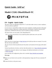 MikroTik C52iG-5HaxD2HaxD-TC Kurzanleitung