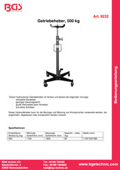 BGS technic 9232 Bedienungsanleitung