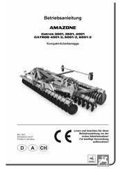Amazone CATROS 4001-2 Betriebsanleitung