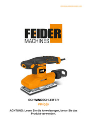 FEIDER Machines FPV260 Bedienungsanleitung