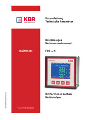 KBR F96-5 Serie Kurzanleitung