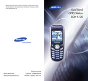 Samsung SGH-X100 Bedienungsanleitung