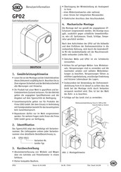 Siko GP02 Benutzerinformation