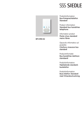 SSS Siedle BFS 850-02 Produktinformation