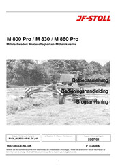 JF-Stoll M 860 Pro Betriebsanleitung