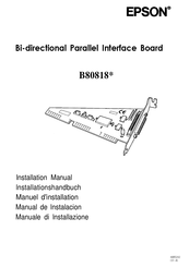 Epson B80818 Serie Installationshandbuch