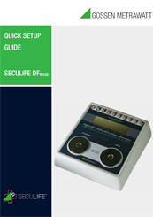 Gossen MetraWatt SECULIFE DFBASE Schnellinstallationsanleitung