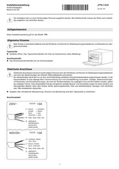 V-ZUG CST-SL 770 Installationsanleitung