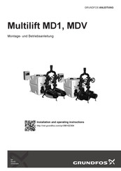 Grundfos Multilift MD1 Montage- Und Betriebsanleitung