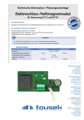 tousek ST 51 Technische Information/Planungsunterlagen