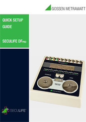 Gossen MetraWatt SECULIFE DFPRO Schnellstartanleitung