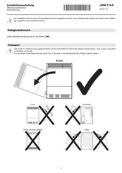 V-ZUG 296 Installationsanleitung