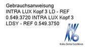 KaVo 0.549.3720 Gebrauchsanweisung