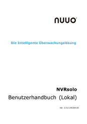 BURG WÄCHTER NUUO NVRsolo NS-SOLO-UP-02 Benutzerhandbuch