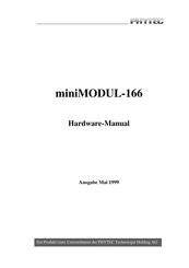 Phytec miniMODUL-166 Bedienungsanleitung