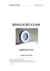 Phytec RINGLICHT-CLS49 Bedienungsanleitung