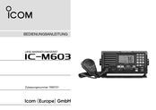 Icom IC-M603 Bedienungsanleitung
