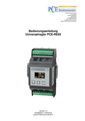 PCE Instruments PCE-RE62 Bedienungsanleitung