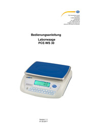 PCE Instruments PCE-WS 30 Bedienungsanleitung