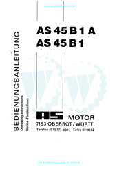 AS MOTOR AS 45 B1 Bedienungsanleitung