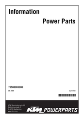KTM Power Parts 76508065000 Information