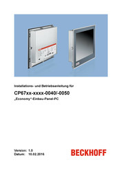 Beckhoff CP67 0050-Serie Installation Und Betriebsanleitung