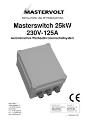Mastervolt 55003500 Installation Und Betriebsanleitung