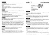 Sony handycam DCR-HC1000E Kurzanleitung