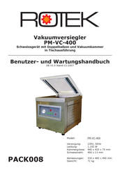 Rotel PACK008 Benutzer- Und Wartungshandbuch