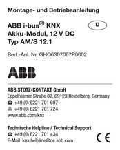 ABB GHQ6307067P0002 Montage- Und Betriebsanleitung