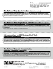 MSA Workman Winch Gebrauchsanleitung