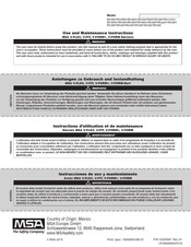 MSA V-FORM+ Anleitungen Zum Gebrauch