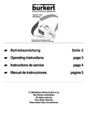 bürkert 2510 Betriebsanleitung