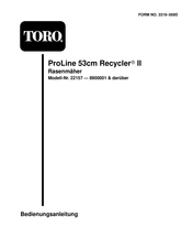 Toro Recycler II ProLine 53cm Bedienungsanleitung