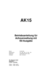 TR-Electronic AK-15 Betriebsanleitung