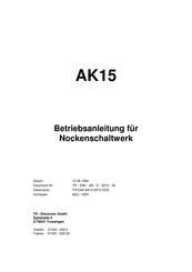 TR-Electronic AK-15 Betriebsanleitung