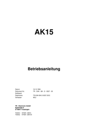 TR-Electronic AK-15 Betriebsanleitung