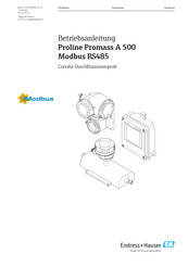 Endress+Hauser Proline Promass A 500 Modbus RS485 Betriebsanleitung
