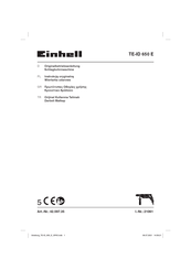 EINHELL TE-ID 650 E Originalbetriebsanleitung