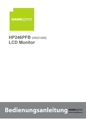 HANNspree HP246PFB Bedienungsanleitung