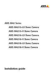 Axis Communications M42 Serie Installationsanleitung