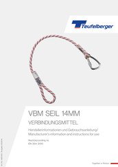 TEUFELBERGER VBM SEIL 14MM Herstellerinformation Und Gebrauchsanleitung