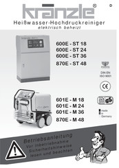 Kranzle 600E-ST 18 Betriebsanleitung